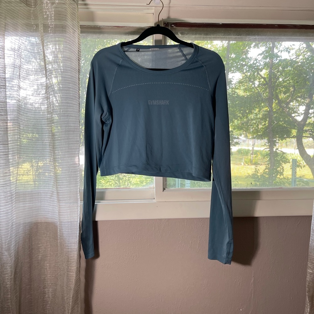 Blue crop top